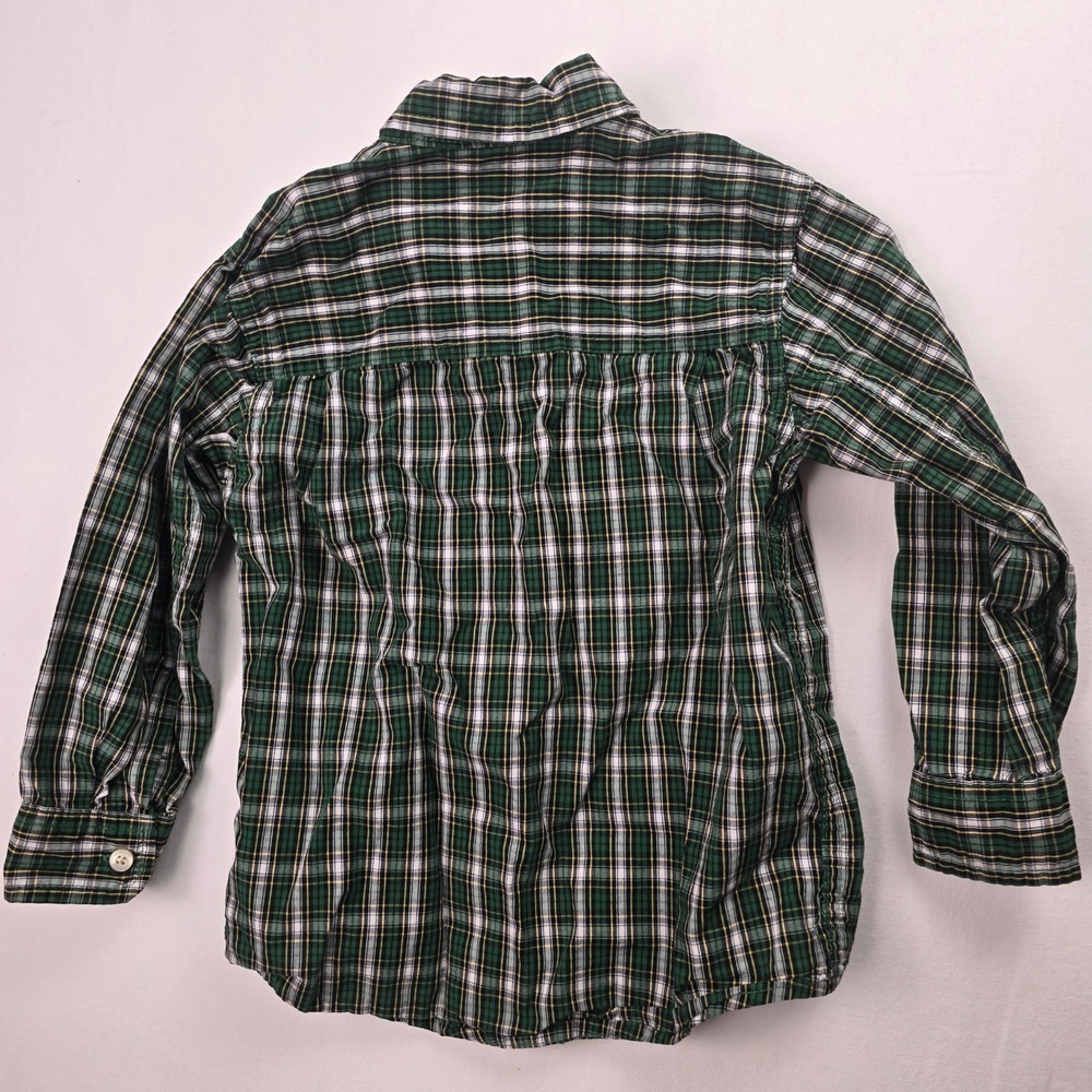 Boys OshKosh Plaid Shirt and Levis 514 Straight Jeans Set Green Blue Size 4T‎ - Picture 14 of 16